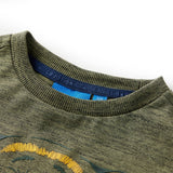 VidaXL Chemise enfant à manches longues 92 kaki mélangé