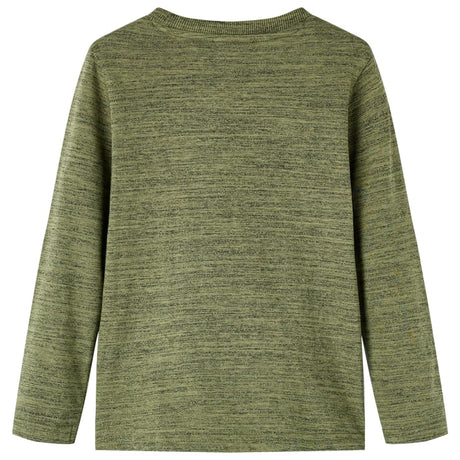 VidaXL Chemise enfant à manches longues 104 kaki mélangé
