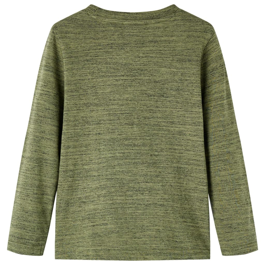 VidaXL Chemise enfant à manches longues 128 kaki mélangé