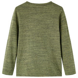 VidaXL Chemise enfant à manches longues 128 kaki mélangé