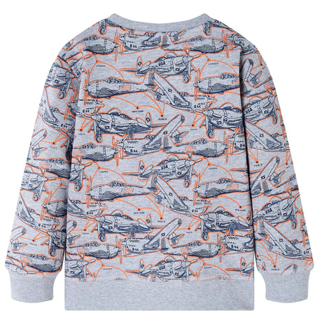 VidaXL Pull enfant 116 gris mélangé