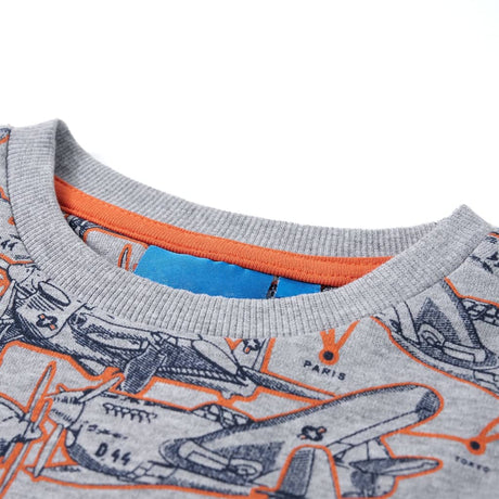 VidaXL Pull enfant 116 gris mélangé