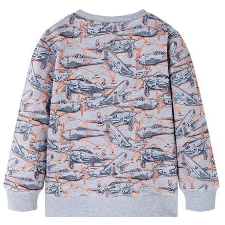 VidaXL Pull enfant 128 gris mélangé
