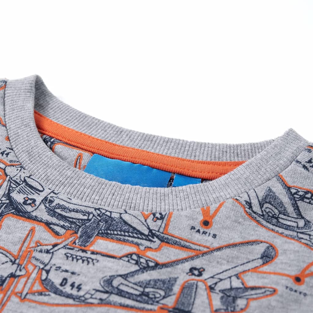 VidaXL Pull enfant 128 gris mélangé