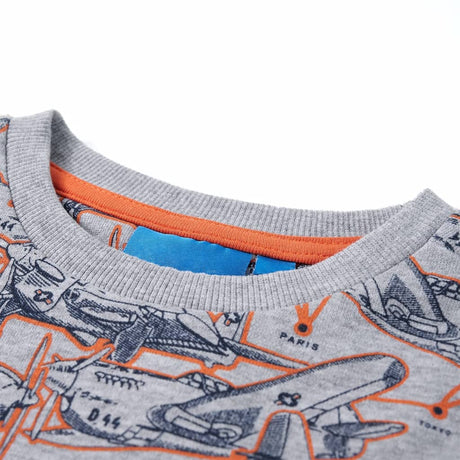 VidaXL Pull enfant 128 gris mélangé