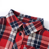 VidaXL Chemise enfant à carreaux 92 rouge et bleu marine