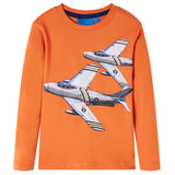 VidaXL Chemise enfant à manches longues 140 orange foncé