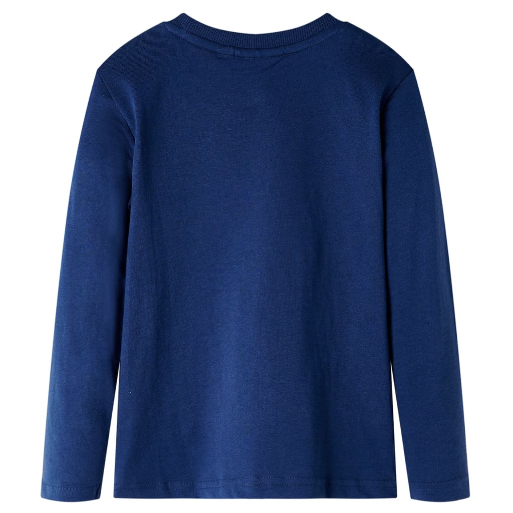VidaXL Chemise enfant à manches longues 92 bleu marine
