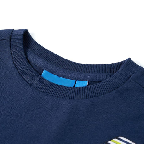 VidaXL Chemise enfant à manches longues 92 bleu marine