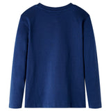 VidaXL Chemise enfant à manches longues 104 bleu marine