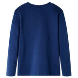 VidaXL Chemise enfant à manches longues 128 bleu marine