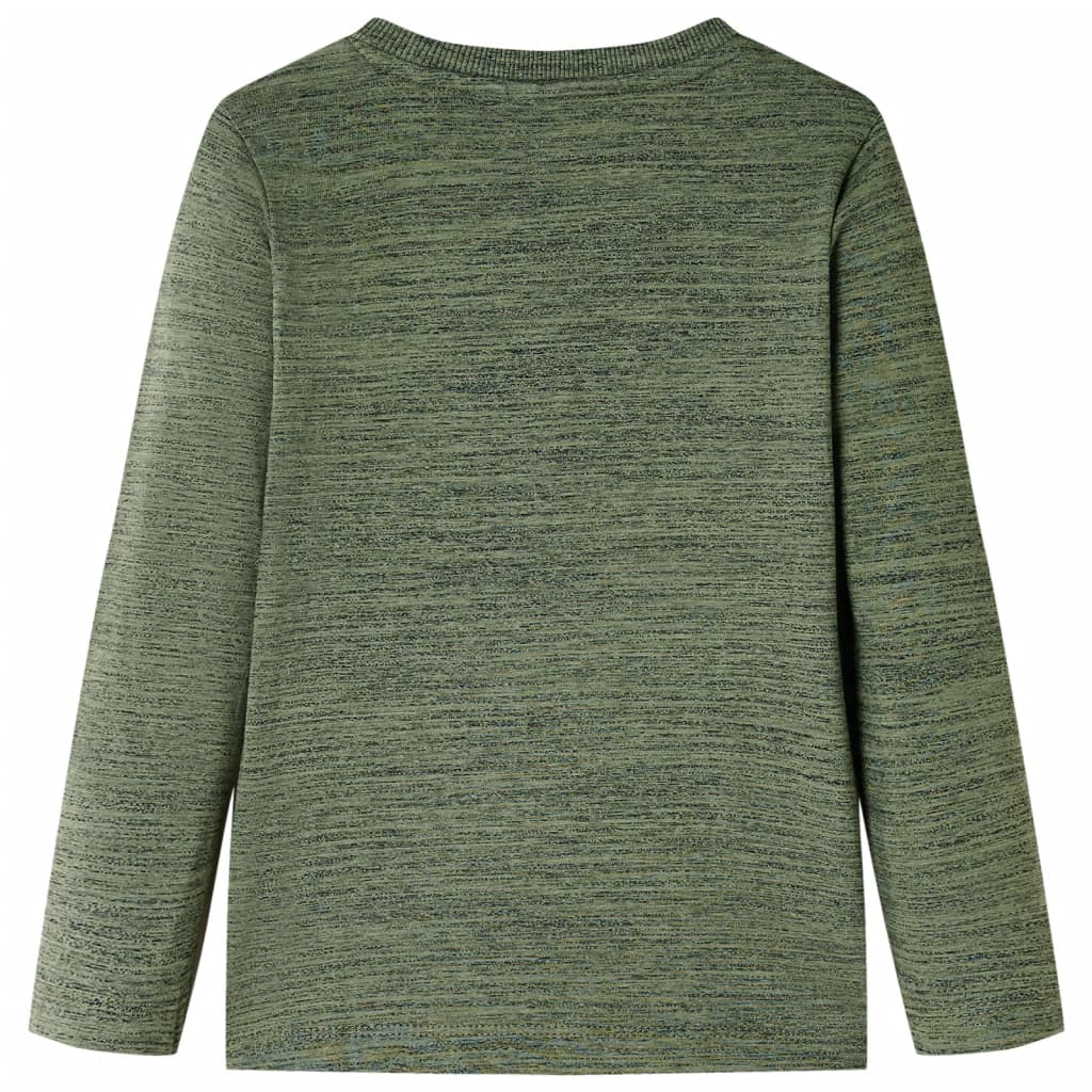 VidaXL Chemise enfant à manches longues 92 kaki mélangé