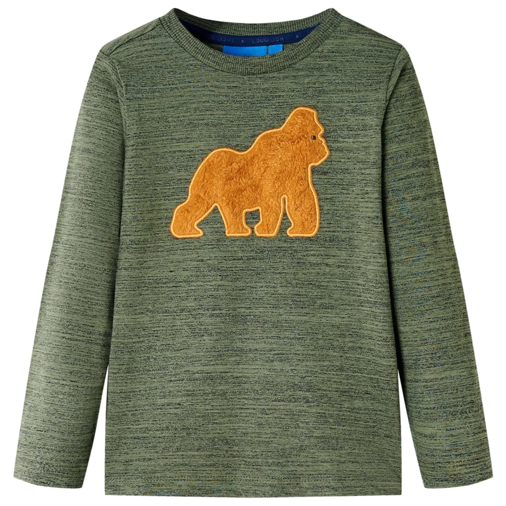 VidaXL Chemise enfant à manches longues 104 kaki mélangé