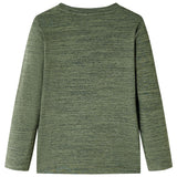 VidaXL Chemise enfant à manches longues 104 kaki mélangé