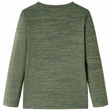VidaXL Chemise enfant à manches longues 116 kaki mélangé