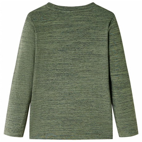 VidaXL Chemise enfant à manches longues 116 kaki mélangé