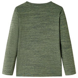 VidaXL Chemise enfant à manches longues 140 kaki mélangé