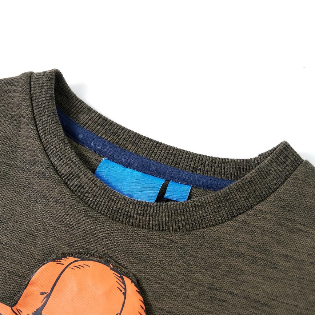 VidaXL Pull enfant 92 kaki foncé mélangé