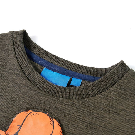VidaXL Pull enfant 104 kaki foncé mélangé