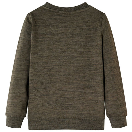 VidaXL Pull enfant 116 kaki foncé mélangé