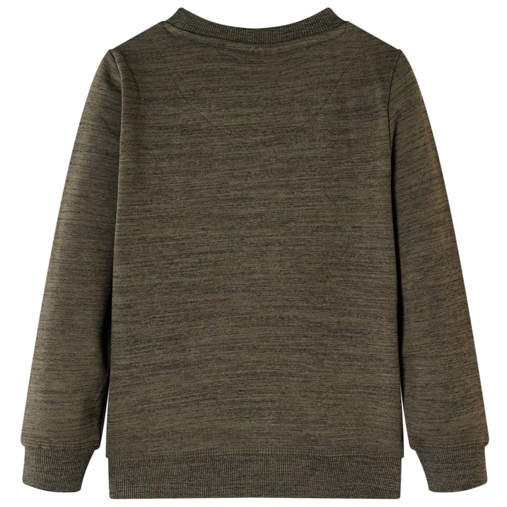 VidaXL Pull enfant 128 kaki foncé mélangé