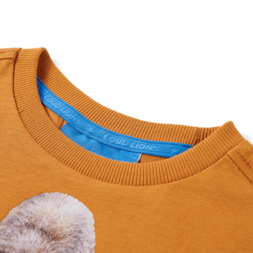 VidaXL Chemise enfant à manches longues 92 ocre foncé