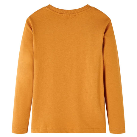 VidaXL Chemise enfant à manches longues 116 ocre foncé