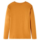 VidaXL Chemise enfant à manches longues 128 ocre foncé