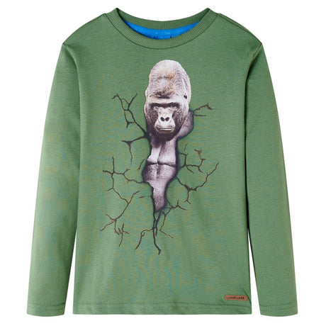 VidaXL Chemise enfant à manches longues 116 kaki clair