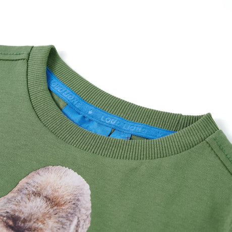 VidaXL Chemise enfant à manches longues 116 kaki clair