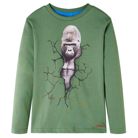 VidaXL Chemise enfant à manches longues 128 kaki clair