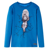 VidaXL Chemise enfant à manches longues 140 pétrole