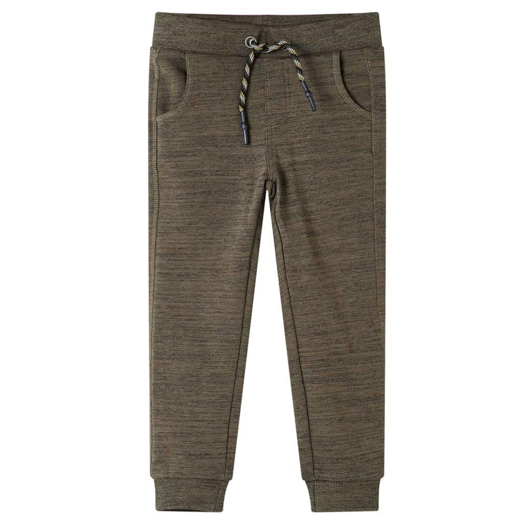 VidaXL Pantalon de survêtement pour enfants 104 kaki foncé mélangé