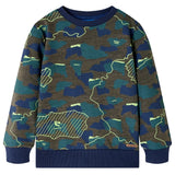 VidaXL Chemise enfant 116 kaki foncé mélangé