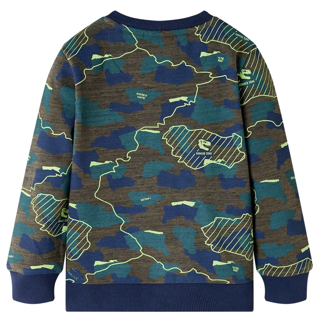 VidaXL Chemise enfant 116 kaki foncé mélangé
