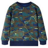 VidaXL Chemise enfant 128 kaki foncé mélangé
