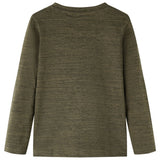 VidaXL Chemise enfant à manches longues 92 kaki mélangé