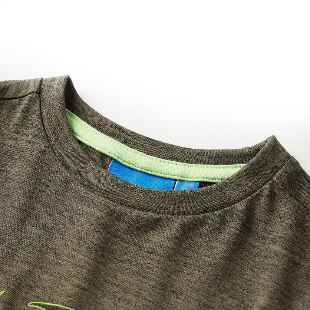 VidaXL Chemise enfant à manches longues 104 kaki mélangé