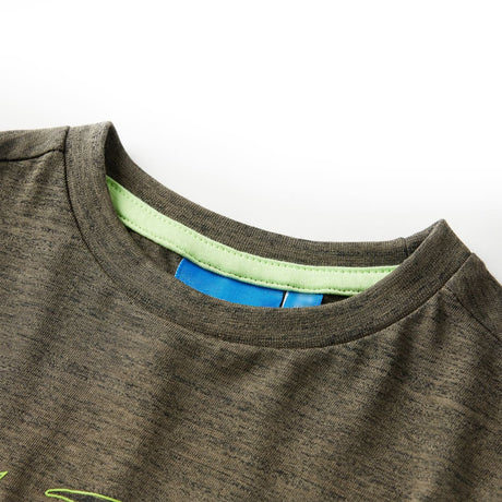VidaXL Chemise enfant à manches longues 104 kaki mélangé