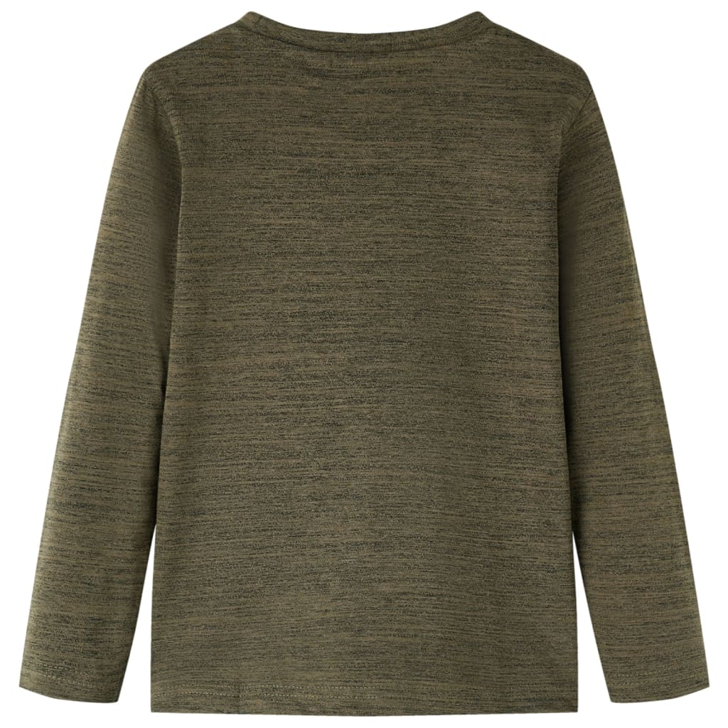 VidaXL Chemise enfant à manches longues 128 kaki mélangé