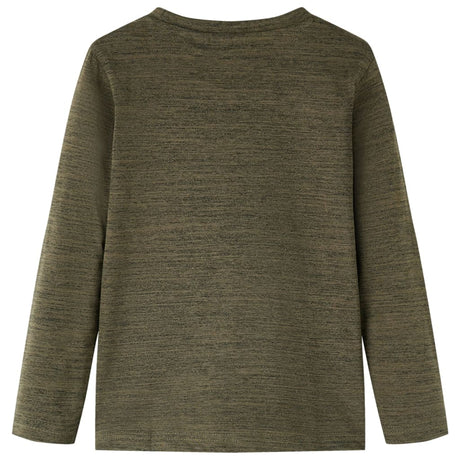 VidaXL Chemise enfant à manches longues 128 kaki mélangé