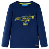 VidaXL Chemise enfant à manches longues 92 bleu marine