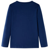 VidaXL Chemise enfant à manches longues 92 bleu marine