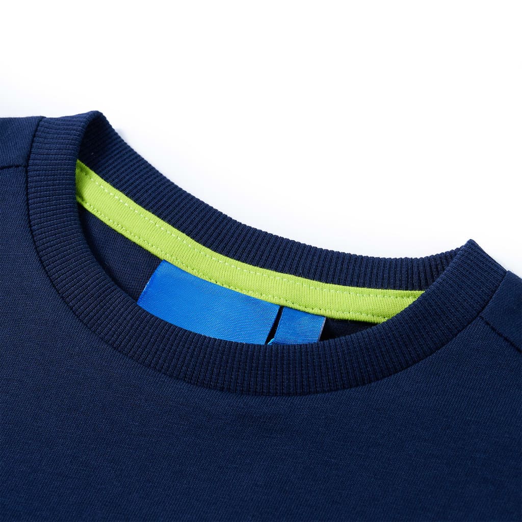 VidaXL Chemise enfant à manches longues 92 bleu marine