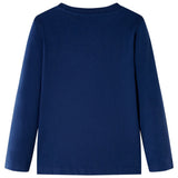 VidaXL Chemise enfant à manches longues 104 bleu marine