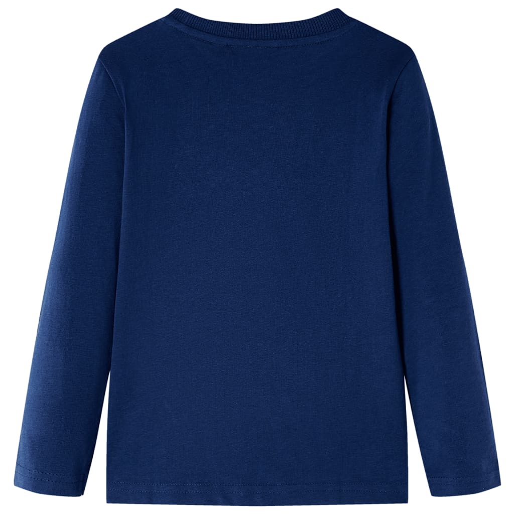 VidaXL Chemise enfant à manches longues 128 bleu marine