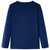 VidaXL Chemise enfant à manches longues 128 bleu marine