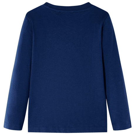 VidaXL Chemise enfant à manches longues 128 bleu marine