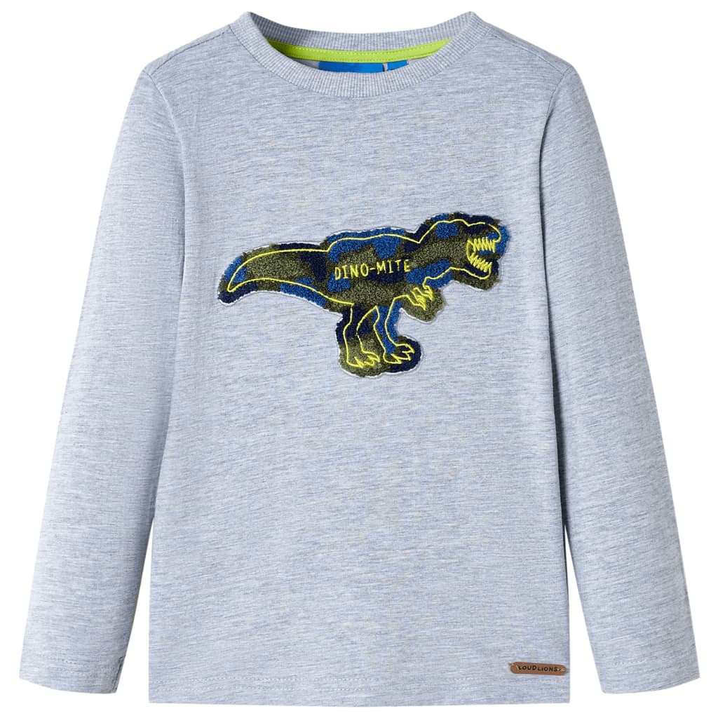 VidaXL Chemise enfant à manches longues 92 gris mélangé