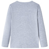 VidaXL Chemise enfant à manches longues 92 gris mélangé